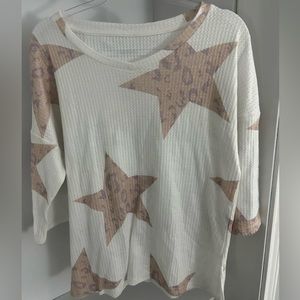 Waffle-Knit Sweatshirt